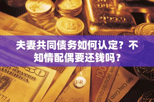 北京夫妻共同债务如何认定？不知情配偶要还钱吗？