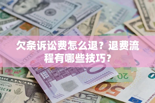 北京欠条诉讼费怎么退？退费流程有哪些技巧？