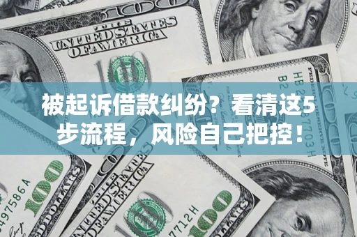 北京被起诉借款纠纷？看清这5步流程，风险自己把控！